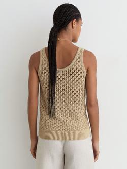 Reiss Colette Knitted Tank Top, Neutral - view 2, Neutral