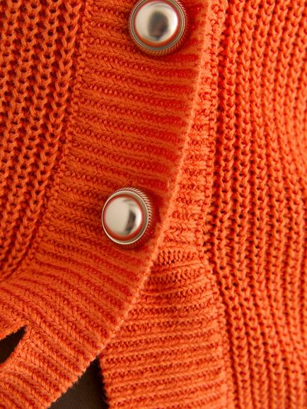 Reiss Robin Linen Tank Top, Orange - view 2, Orange