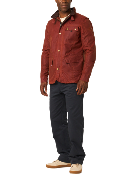 Peregrine Bexley Waxed Jacket, Brick - view 2, Brick