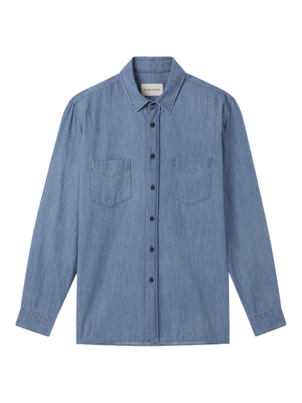 Peregrine Chalet Denim Shirt, Light Denim, Light Denim