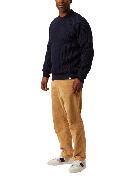 Peregrine Ford Crew Neck Wool Jumper, Navy - view 2, Navy