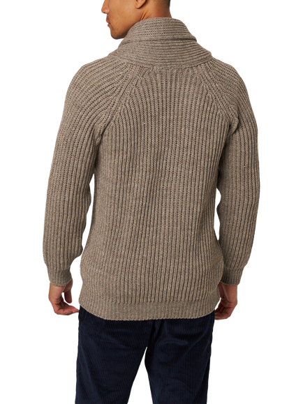 Peregrine Wilkinson Wool Cardigan, Oak - view 2, Oak