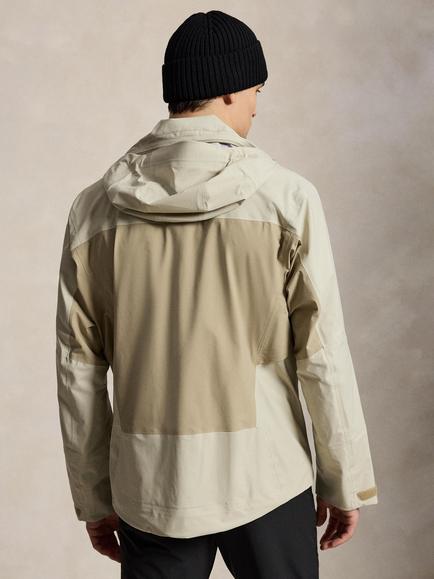 RLX Tri-Layer Water-Repellent Windbreaker Jacket, Khaki/Multi - view 2, Khaki Multi