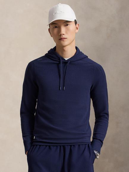 RLX Waffle Knit Hoodie, Refined Navy, Refined Navy