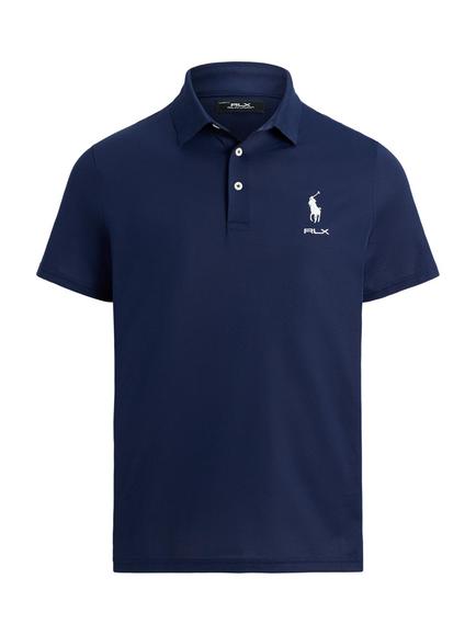 Ralph Lauren RLX Cotton Blend Polo Shirt, Refined Navy, Refined Navy