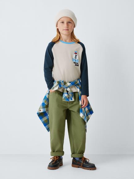 John Lewis Kids' Arctic Bear Long Sleeve Top, Gray Morn - view 2, Gray Morn