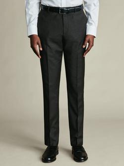 Charles Tyrwhitt Super 100's Merino Wool Suit Trousers, Charcoal Grey