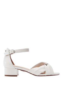 Moda in Pelle Macadima Leather Block Heel Sandals, Navy, White