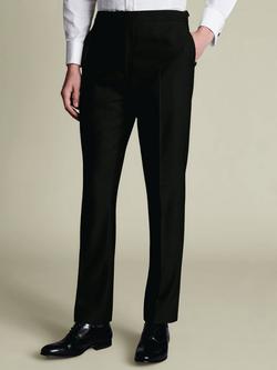 Charles Tyrwhitt Pure Wool Tailored Suit Trousers, Black, Black
