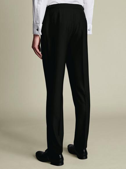 Charles Tyrwhitt Pure Wool Tailored Suit Trousers - view 2, Black