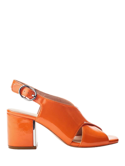 Moda in Pelle Naylani Block Heel Cross Strap Sandals, Orange