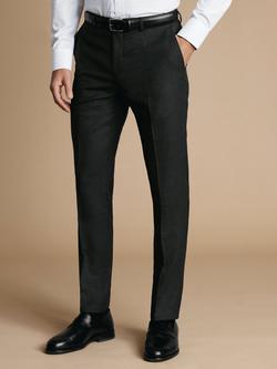 Charles Tyrwhitt Classic Fit End on End Ultimate Performance Suit Trouser, Charcoal Grey, Charcoal Grey