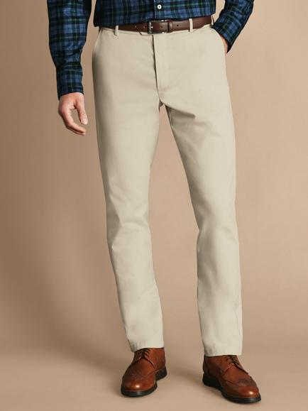 Charles Tyrwhitt Slim Fit Ultimate Non-Iron Chinos - view 2, Stone