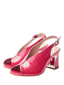 Moda in Pelle Love Peep Toe Slingback Sandals - view 2, Pink