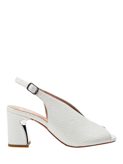 Moda in Pelle Love Peep Toe Slingback Sandals, White