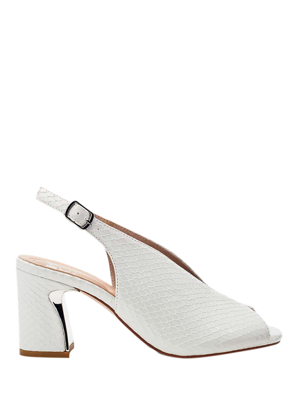 Moda in Pelle Love Peep Toe Slingback Sandals, White