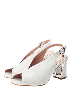 Moda in Pelle Love Peep Toe Slingback Sandals - view 2, White