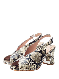 Moda in Pelle Love Peep Toe Slingback Sandals - view 2, Grey Mix