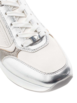 Moda in Pelle Bellaa Porvair Lace Up Trainers, White - view 2, White