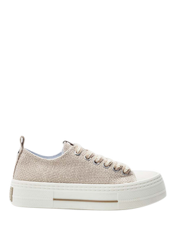 Moda in Pelle Betta Lace Up Trainers, Natural, Natural