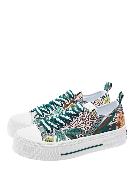Moda in Pelle Betta Lace Up Trainers, Multi - view 2, Multi