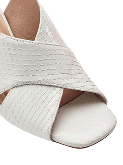 Moda in Pelle Naylani Block Heel Cross Strap Sandals, White Multi - view 2, White Multi