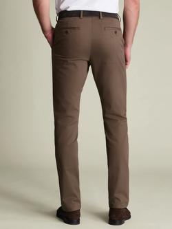 Charles Tyrwhitt Cotton Blend Chino Trousers - view 2, Mocha