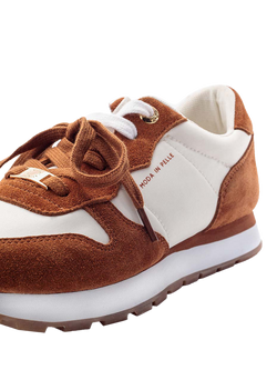 Moda in Pelle Billiee Suede Lace Up Trainers - view 2, Camel Brown