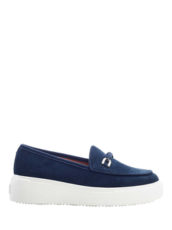 Moda in Pelle Ettala Suede Loafers, Navy
