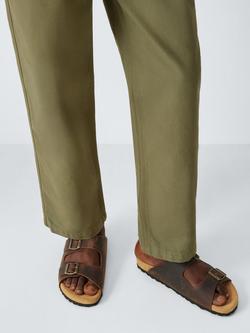 John Lewis Polperro Leather Footbed Sandals, Tan - view 2, Tan