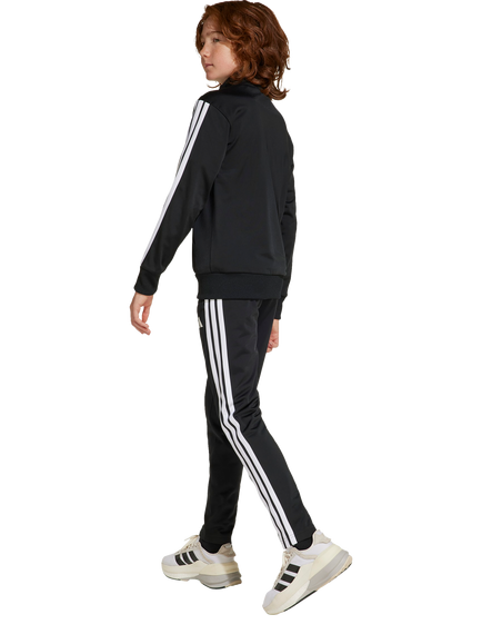 adidas Kids' Essentials 3-Stripes Tiberio Tracksuit, Black/White/Grey Two - view 2, Black/White/Grey Two