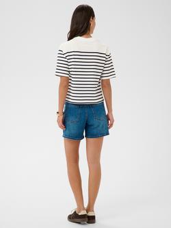 KAFFE Kanolia Varsity Striped T-Shirt, Blue/White - view 2, Blue/White