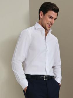 Charles Tyrwhitt Pure Cotton Long Sleeve Shirt, White, White