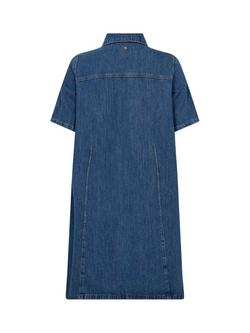 MOS MOSH Biba East Denim Shirt Dress, Mid Blue - view 2, Mid Blue