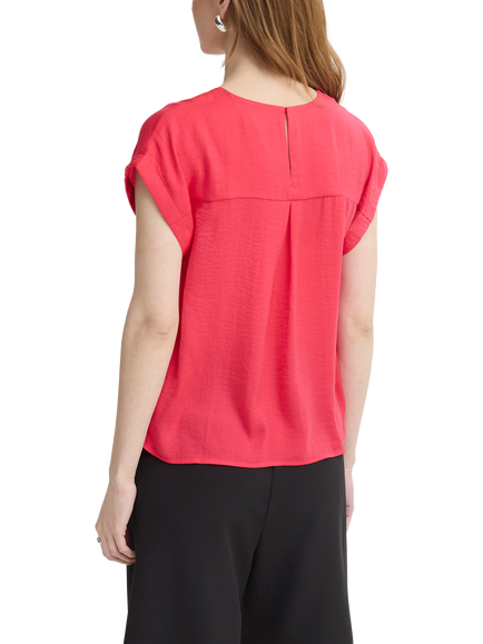 ICHI Crissy V-Neck Top, Azalea - view 2, Azalea