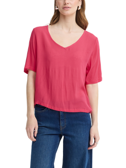 ICHI Marrakech V-Neck Top, Azalea, Azalea