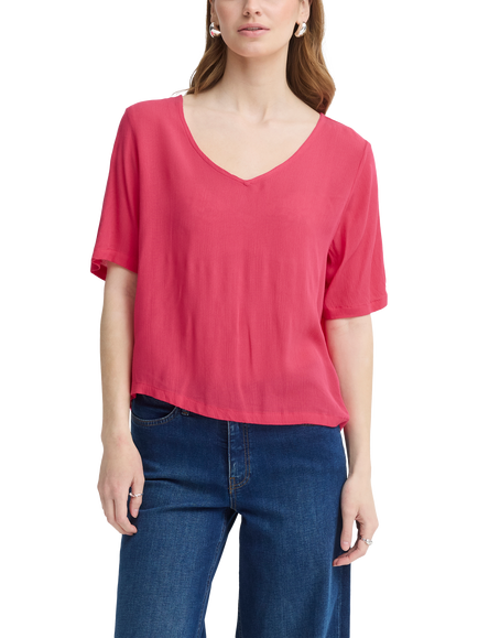 ICHI Marrakech V-Neck Top, Azalea, Azalea