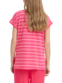 ICHI Yulietta Stripe T-Shirt, Wild Orchid - view 2, Wild Orchid