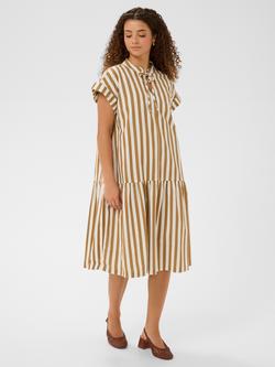 Saint Tropez Zalinda Striped Tie Neck Dress, Tigers Eye Stripe