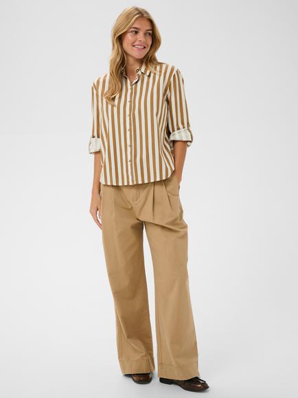 Saint Tropez Zalinda Striped Shirt - view 2, Tiger's Eye Ice Stri