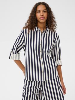 Saint Tropez Zalinda Striped Shirt, Eclipse Ice Stripe