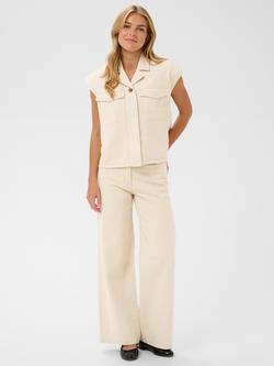 Saint Tropez Ryder Cotton Waistcoat, Beige - view 2, Beige