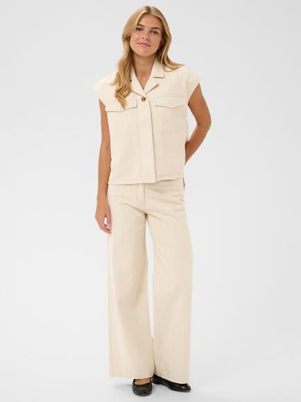 Saint Tropez Ryder Cotton Waistcoat, Beige - view 2, Beige
