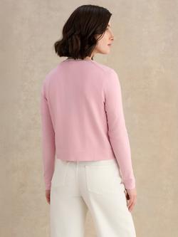 Hobbs Michelle Cotton Blend Cardigan, Pink - view 2, Pink
