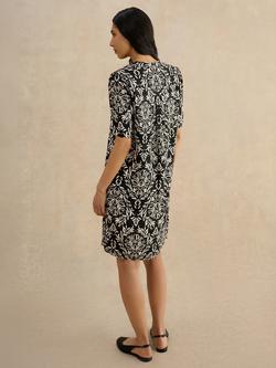 Hobbs Lucille Abstract Print Mini Dress, Black - view 2, Black