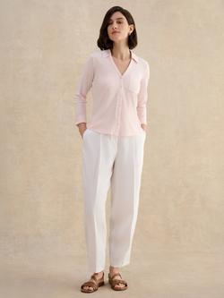 Hobbs Zariah Cotton Slub Shirt, Pink, Pink