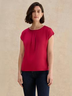 Hobbs Nita Satin Front Top, Cherry Pink, Cherry Pink