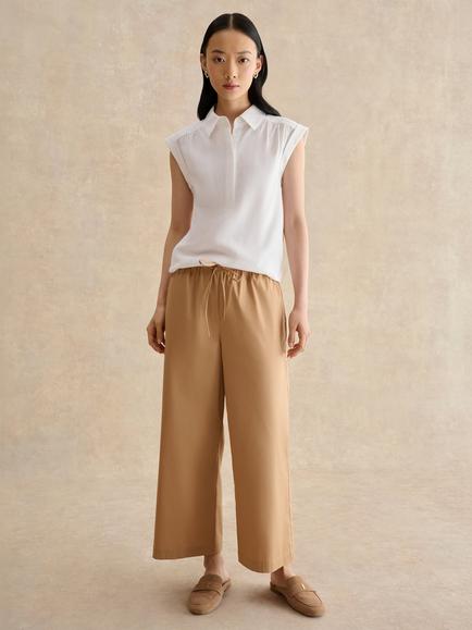 Hobbs Lorrie Wide Leg Trousers, Brown, Brown