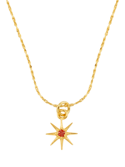 Orelia Birthstone Pendant Necklace, January/Garnet