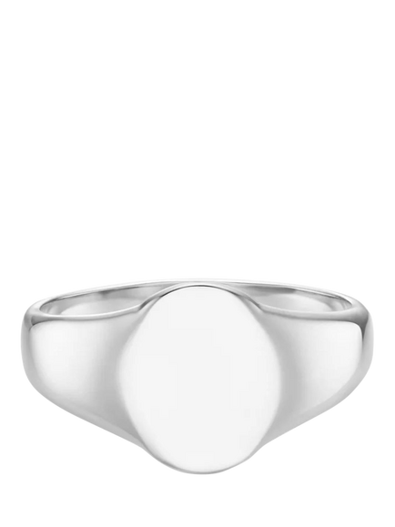 Orelia Waterproof LUXE Signet Ring, Silver, Silver